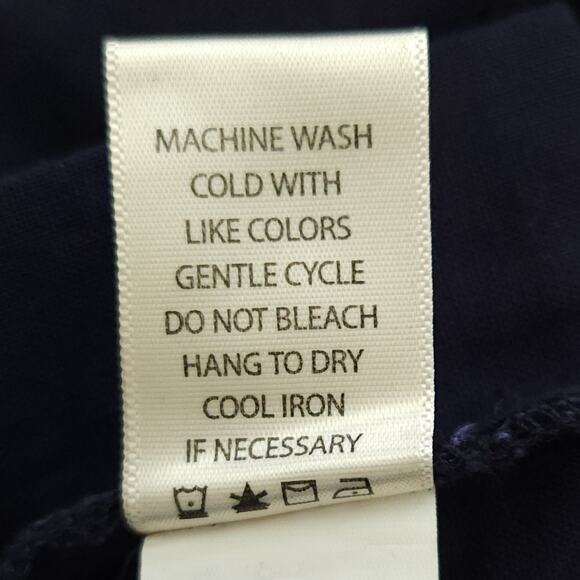 MAX STUDIO linen blend navy blue side button casual shorts Size M NEW - Picture 6 of 8